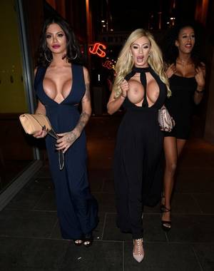 Celebrity Porn Star Cleavage - Porn star Sophie Dalzell shows off insane cleavage as she unleashes her  nipples on girls night