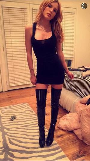 Bella Thorne Stockings Porn - bella thorne thigh high boots vinyl