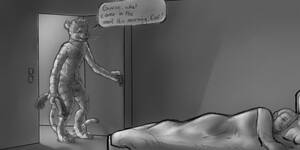 Calvin And Hobbes Porn Sex - Rule 34 - bed bedroom calvin calvin and hobbes dialogue dildo duo feline  gay hobbes male mammal monochrome mot nude sex toy sheath tiger | 1680480