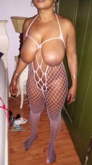 ebony mature big tits - Big Tits Ebony MILF Ndey in Fishnets at FunBags