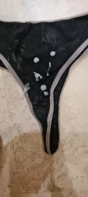 black cum panties - A splattering a cum on my wife's black panties! ðŸ˜‹ nudes | Watch-porn.net