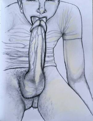 big cock drawings - Huge Cock Gay Art | Gay Fetish XXX