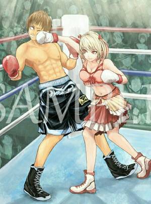 naked boxing anime and hentai - Boy VS Girl Mixed Boxing