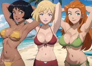 Cartoon Network Totally Spies Porn - AI generated cartoon network,totally spies alex,sam,clover hentai pictures  by bonnieaiart about bikini(ãƒ“ã‚­ãƒ‹) blue_sky(é’ç©º) - Doujin-Bild