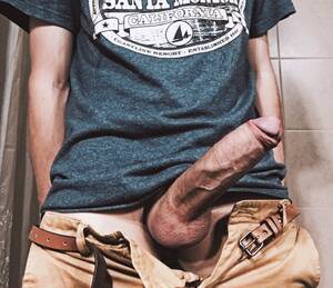 big thick dick in pants - Unbuttoned trousers showing my huge cock - Amateur Straight Guys Naked -  guystricked.com