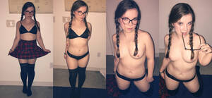 college girl undresses - Teen college cutie dressed and undressed Porn Pic - EPORNER