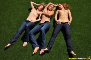 Dani Daniels Brett Rossi Lesbian Gif - Dani Daniels, Brett Rossi and Emily Addison in the garden Porn Pic - EPORNER