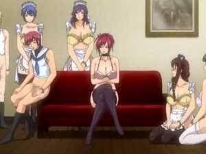 cartoon lesbian porn party - Starless #2, Anime blowjob party and lesbian sex | HentaiSex.Tv