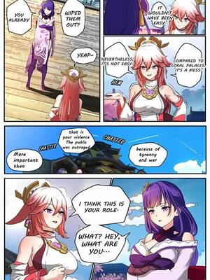 Anime Lesbian Porn Comic English - raiden shogun Porn Comics