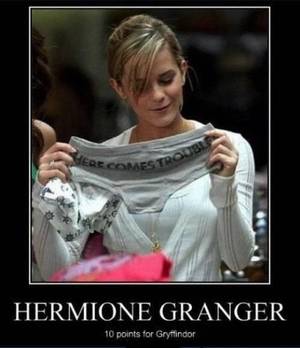 Hermoine Granger Porn Captions - Here Comes Trouble For Emma Watson This Is When We Catch Hermione Granger  While Pick Up Funny Underwear
