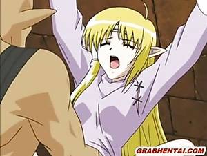 japanese anime hentai elf sex - Virgin hentai elf chained and brutally fucked by bandits
