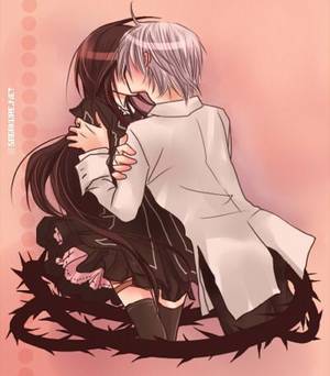 Hanabusa Vampire Knight Yuki Porn - Zero x Yuuki kiss by Sagakure on DeviantArt