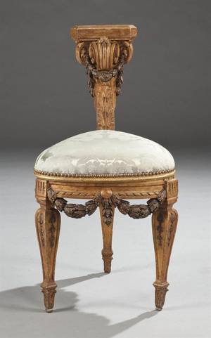 Georgian Vintage Porn - Straddled by a gentleman watching a card game or other entertainment, this  gilt-wood voyeuse in the Louis XVI style is a near-replica of a 1768  Flamande ...