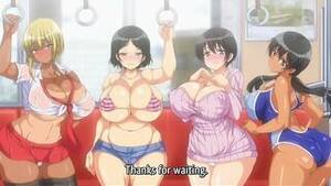 curvaceous hentai - Five curvaceous teens engage in public sex on a moving anime train. #Hentai  #Porn | AREA51.PORN