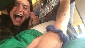 massive public cumshots - Teen girl pleases her BF in public and gets Massive Facial