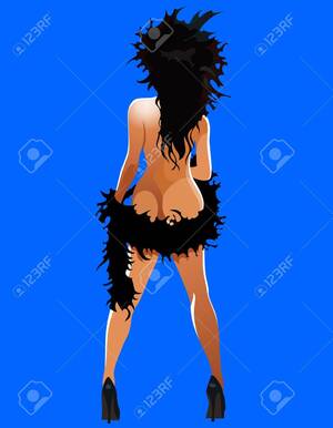 black cartoon babes nude - Cartoon Girl In A Black Boa Naked, Standing With His Back Royalty Free SVG,  Cliparts, Vectors, and Stock Illustration. Image 37707687.