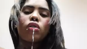 ebony lesbian spit kissing - ebony spitting and lesbian spit fetish | xHamster