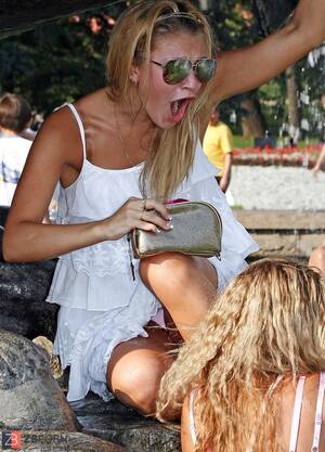 candid sitting upskirt in crowd - Candid Sitting Upskirt Voyeur Public