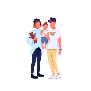 baby toon sex - Premium Vector | Same sex family flat color faceless characters. generation  z couple, lgbtq rights. young lesbian women with child isolated cartoon  illustration for web graphic design and animation