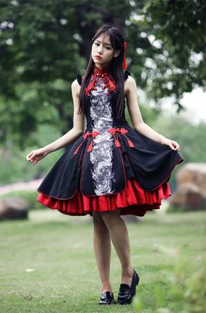 Anime Chinese Dress Porn - Cheap lolita chinese, Buy Quality dress style directly from China dresses  retro Suppliers: Sweet Classic Qi-lolita Dress Retro Gothic Lolita Dragon  White ...