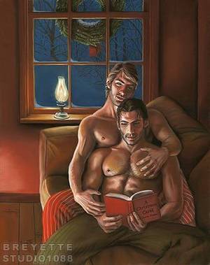 Holiday Porn Art - men-in-art: â€œ The Night Before Christmas Michael Breyette â€. Find this Pin  and more on Holiday Porn ...
