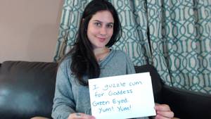 cum eating instruction - Loading image of greeneyed.