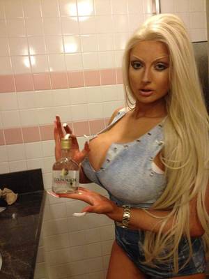 big breasts long nails - Real women have fake tits