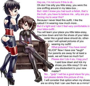 Anime Male Crossdressing Sissy Porn Captions - Tight and Shiny: Sissy Slave
