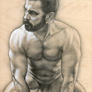 drawings of nudes - Male Nude Drawing - Penumbra 3 by Chris Lopez
