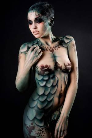 Big Booty Body Paint Sex - REPTILE make-up by VINCENT DE MONFREID assisted hair by ALBAN JAROSSAY