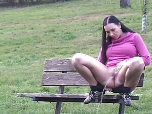 chubby latina pussy on park bench - MILF Pissing On Park Bench | xHamster