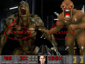 Doom 4 Game Porn - doom 2 vs 3