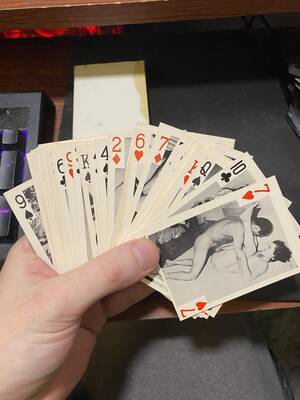Black And White Vintage Porn Playing Cards - Any love for vintage black and white nude playing cards? Especially with  couples / LGBTQ cards? Imagine how risquÃ© this was back then. This is the  second similar deck of this exact