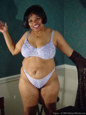 black granny in thong - Black granny Topaz likes her older body