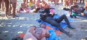 interracial beach sex party - Nudist orgy at the beach with an audience | voyeurstyle.com