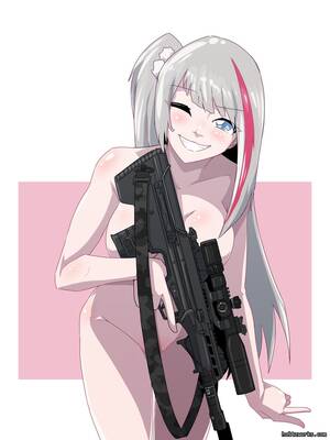 naked anime girls guns - Rule 34 - assault rifle blue eyes completely nude female convenient  censoring girls' frontline gray hair grey hair gun holtzworks mdr (girls'  frontline) nude nude female pink highlights tagme weapon | 8623797