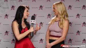 blowjob caption contest - DP Star 3 - Tall Blonde Summer Day Deep Throat Blowjob