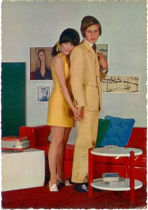 mod 60s porn - ritzythrift: Cute couple dressed in yellow!