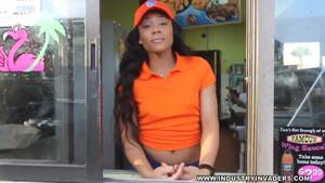 fast food - Free Jayla Foxx Workin at the Fast Food Joint Bustin' it Wide Open Porn  Video - Ebony 8