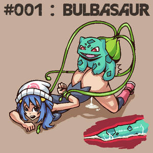 Female Pokemon Fucking - e621 2010 bdsm bestiality blue_eyes blue_hair bondage bottomless bound  bulbasaur clothed clothing cum cum_in_pussy cum_inside cum_pool