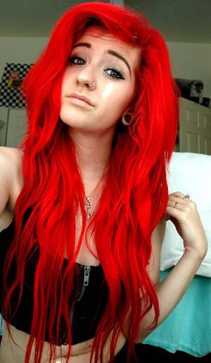 Bright Red Hair - Bright red dyed hair: reminds me of Ariel!