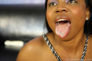 ebony tongue cumshot - Ebony Tongue Cumshot | Sex Pictures Pass