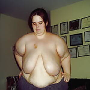 fat ssbbw slut - Shots of my fat and sexy ssbbw slut wife naked at home