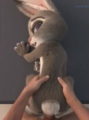 3d Furry Bunny Porn - Petite 3D furry bunny Judy Hopps riding big dick everywhere