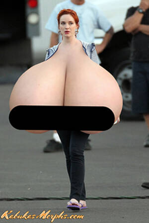 disproportionately large tits - Christina Hendricks grew her tits to disproportionate size â€“ Big Boobs  Celebrities