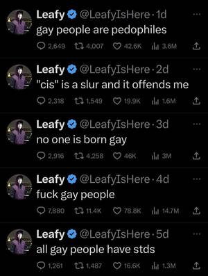 Leafyishere Porn - I think Leafy has a bit of an obsession : r/ParlerWatch