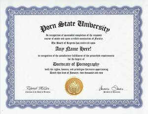 Funny Porn Certificates - Amazon.com: Porn Pornography Degree: Custom Gag Diploma Doctorate  Certificate (Funny Customized Joke Gift - Novelty Item) : Toys & Games