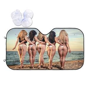 beautiful hot naked beach babes - VINISATH Auto Windshield Sun Shade Beautiful Women Nude Busty Sexy Ass Bikini  Girls On The Beach Sunshade for Car Truck SUV,Blocks UV Rays Sun Visor  Protector,Keep Your Vehicle Cool,55x30 : Amazon.ca: Everything