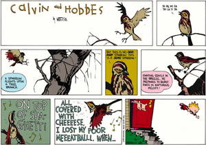 Calvin And Hobbes Gay Porn - The song sparrow segues into a bit of kidlore (beloved by campers and scout  troops), and that gets Calvin thrown out of the house by his mother.