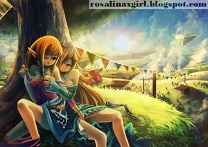 hot zelda lesbian hentai - princess Rosalina nintendo ecchi yuri lesbian legend of zelda skyward sword  blackcenturies